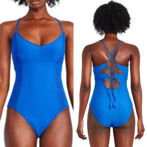 Blue Women's One-Piece Swimsuit